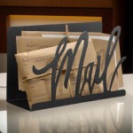 Desktop mail rack, multi-slot mail organizer, home/office file organizer, durable material